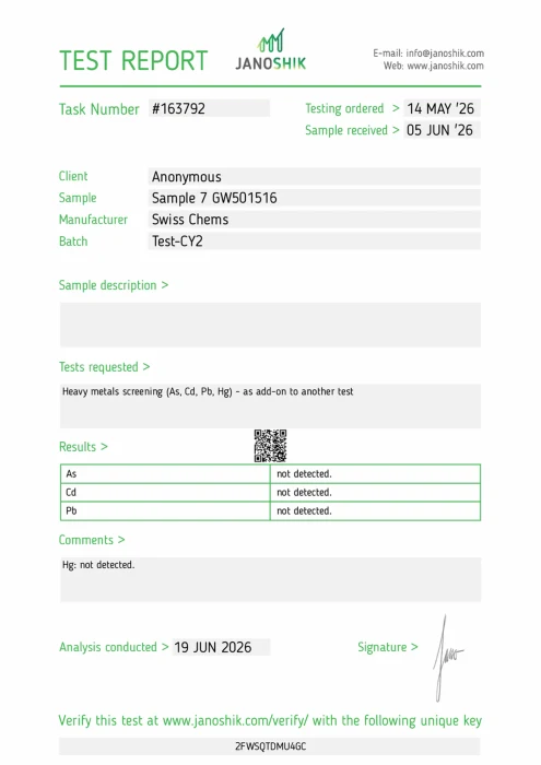 GW-501516 (Cardarine), (10mg/capsule) 60 Capsules lab report