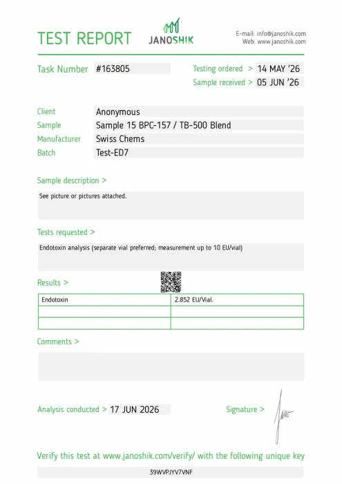 BPC-157 + TB-500 (Blend) lab report