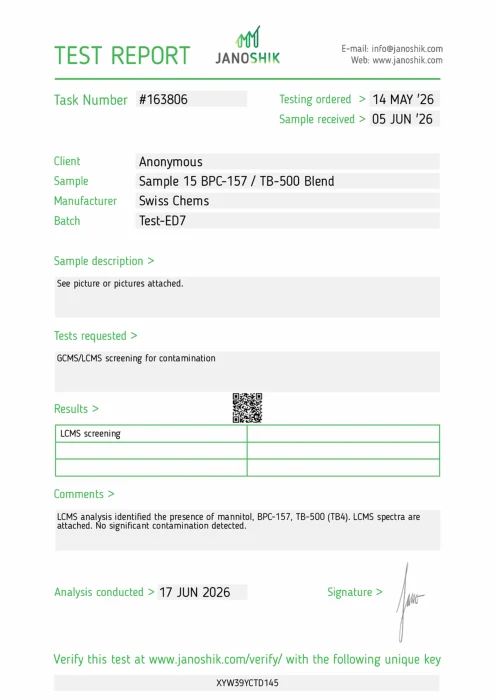 BPC-157 + TB-500 (Blend) lab report